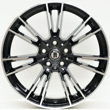 Load image into Gallery viewer, M440 20 Inch Staggered ET23 5/112 Black Machined