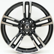 Load image into Gallery viewer, M450 19 Inch Staggered ET35 Black Machined
