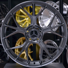 Load image into Gallery viewer, Forged MB165 Grey Machined Lip 20 Inch Staggered Wheels - Mercedes C63 AMG W206