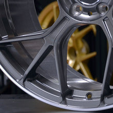 Load image into Gallery viewer, Forged MB165 Grey Machined Lip 20 Inch Staggered Wheels - Mercedes C63 AMG W206