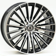 Load image into Gallery viewer, AM350 19 Inch Staggered ET35 Black Machined Face