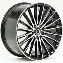 Load image into Gallery viewer, AM350 19 Inch Staggered ET35 Black Machined Face