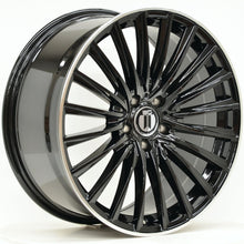Load image into Gallery viewer, AM500 19 Inch Staggered ET35 Black Machined Lip