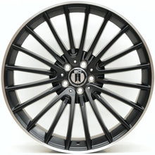 Load image into Gallery viewer, AM600 22x10 ET50 5/112 Black Machined Lip