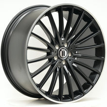 Load image into Gallery viewer, AM600 22x10 ET50 5/112 Black Machined Lip