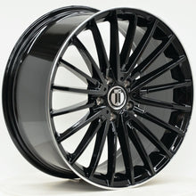Load image into Gallery viewer, AM600 20 Inch Staggered ET25 Gloss Black Machined Lip