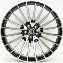 Load image into Gallery viewer, AM600 19 Inch Staggered ET35 Black Machined Face