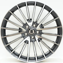 Load image into Gallery viewer, AM600 20 Inch Staggered ET35 Dark Grey Machined Face