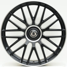 Load image into Gallery viewer, AM637 22 Inch Staggered Satin Black Machined Lip