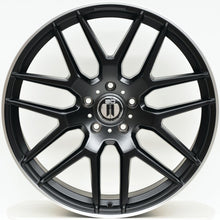 Load image into Gallery viewer, AM638 22x10 ET50 5/112 Black Machined Lip