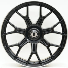 Load image into Gallery viewer, AM639 21 Inch Staggered ET34 Black Machined Lip