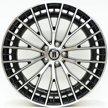 Load image into Gallery viewer, AM640 22 Inch Staggered ET35 Black Machined Face
