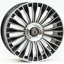 Load image into Gallery viewer, AM650 20 Inch Staggered ET35 Black Machined