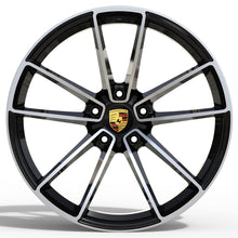 Load image into Gallery viewer, Forged PS01 Black Machined 20/21 Inch Staggered Wheels - Porsche 911 992