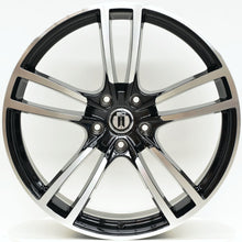 Load image into Gallery viewer, TURBO 21 Inch Staggered Black Machined Wheels - PORSCHE CAYENNE 9Y
