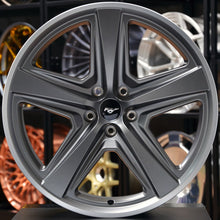 Load image into Gallery viewer, Forged Style 820 Grey Machined Lip 20 Inch Staggered Wheels - Ford Mustang