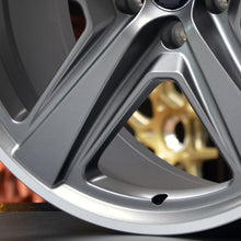 Load image into Gallery viewer, Forged Style 820 Grey Machined Lip 20 Inch Staggered Wheels - Ford Mustang