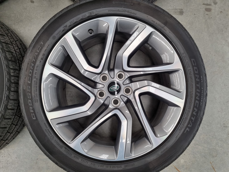 Load image into Gallery viewer, Genuine Range Rover Sport 21 Inch JK62 Grey Machined Wheels and Tyres Set of 4