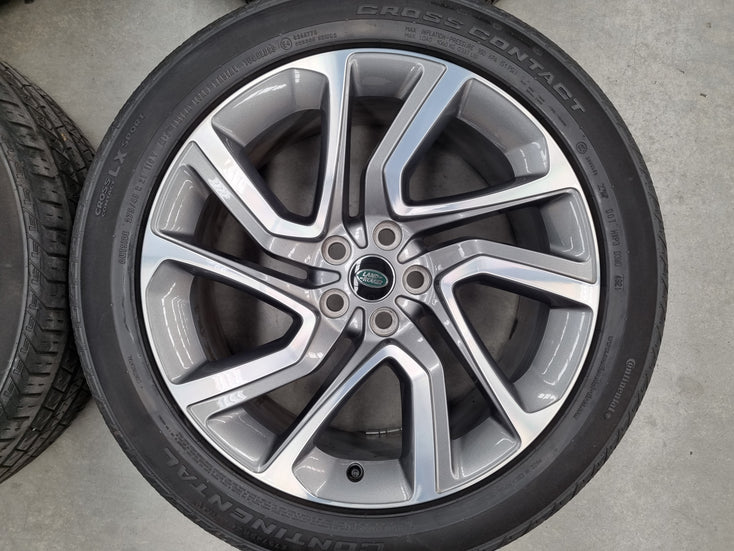Load image into Gallery viewer, Genuine Range Rover Sport 21 Inch JK62 Grey Machined Wheels and Tyres Set of 4