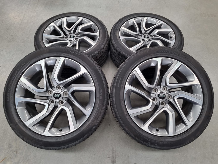 Load image into Gallery viewer, Genuine Range Rover Sport 21 Inch JK62 Grey Machined Wheels and Tyres Set of 4