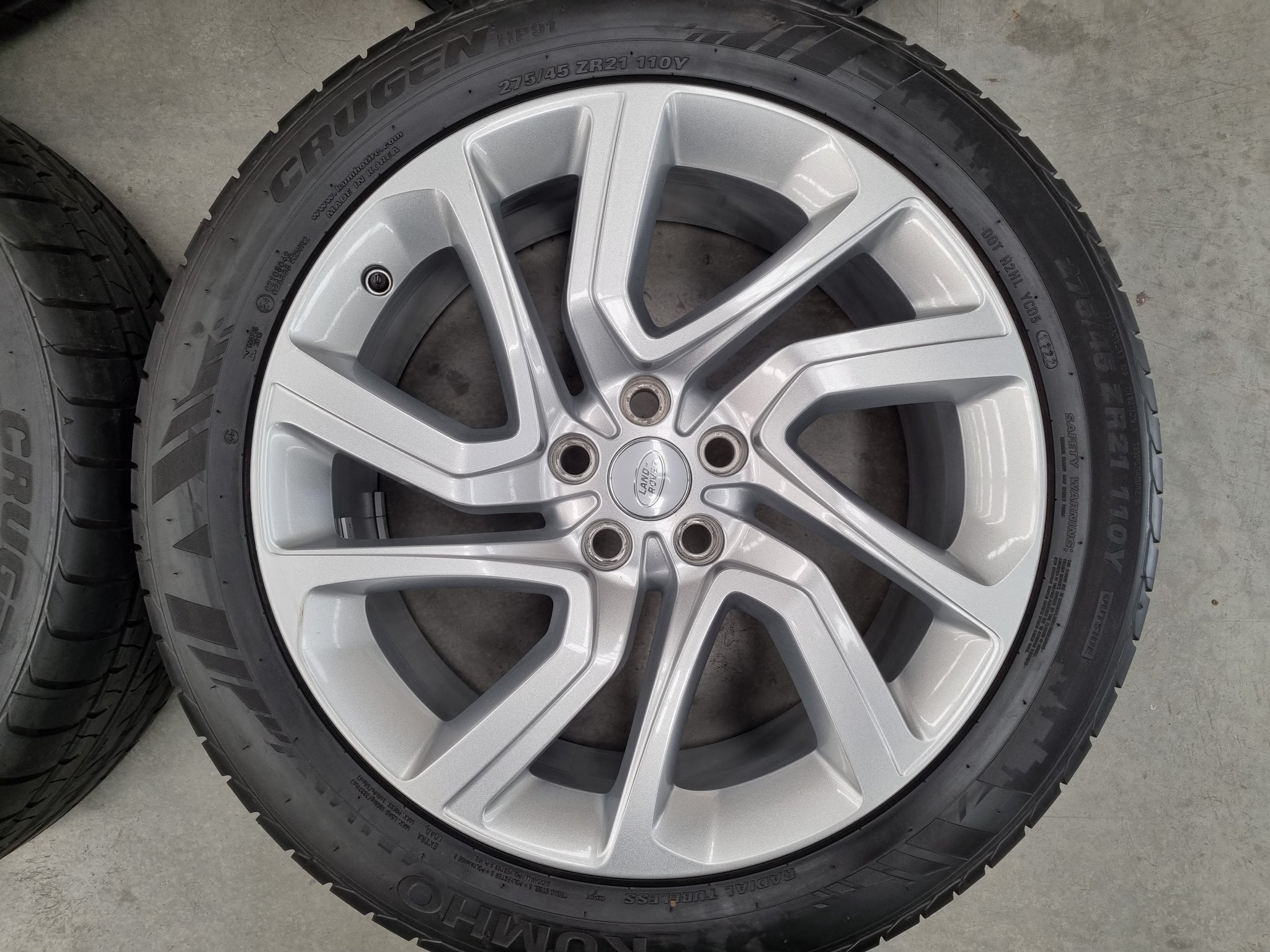 Genuine Range Rover Sport 21 Inch JK62 Silver Wheels and Tyres Set of ...