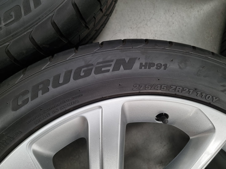 Load image into Gallery viewer, Genuine Range Rover Sport 21 Inch JK62 Silver Wheels and Tyres Set of 4