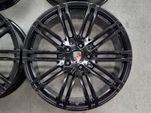 Load image into Gallery viewer, Genuine Porsche Cayenne Turbo 21 Inch Black Wheels Set of 4
