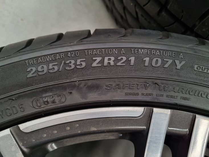 Load image into Gallery viewer, Genuine Porsche Cayenne Turbo 21 Inch Wheels and Tyres Set of 4