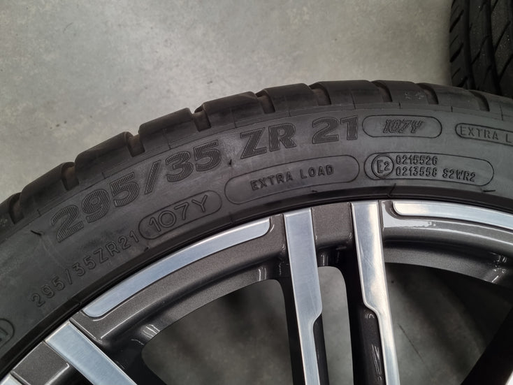 Load image into Gallery viewer, Genuine Porsche Cayenne Turbo 21 Inch Wheels and Tyres Set of 4