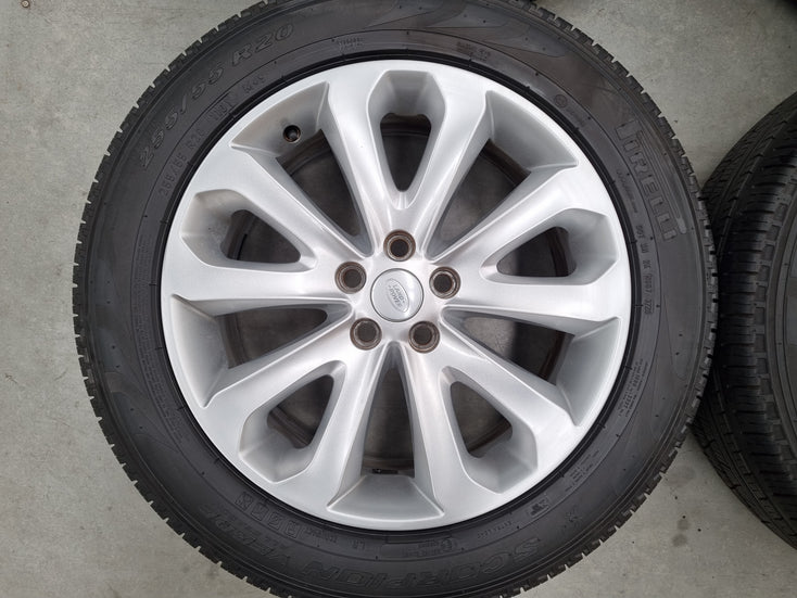 Load image into Gallery viewer, Genuine Range Rover Sport 20 Inch Silver CK52DA Wheels and Tyres Set of 4