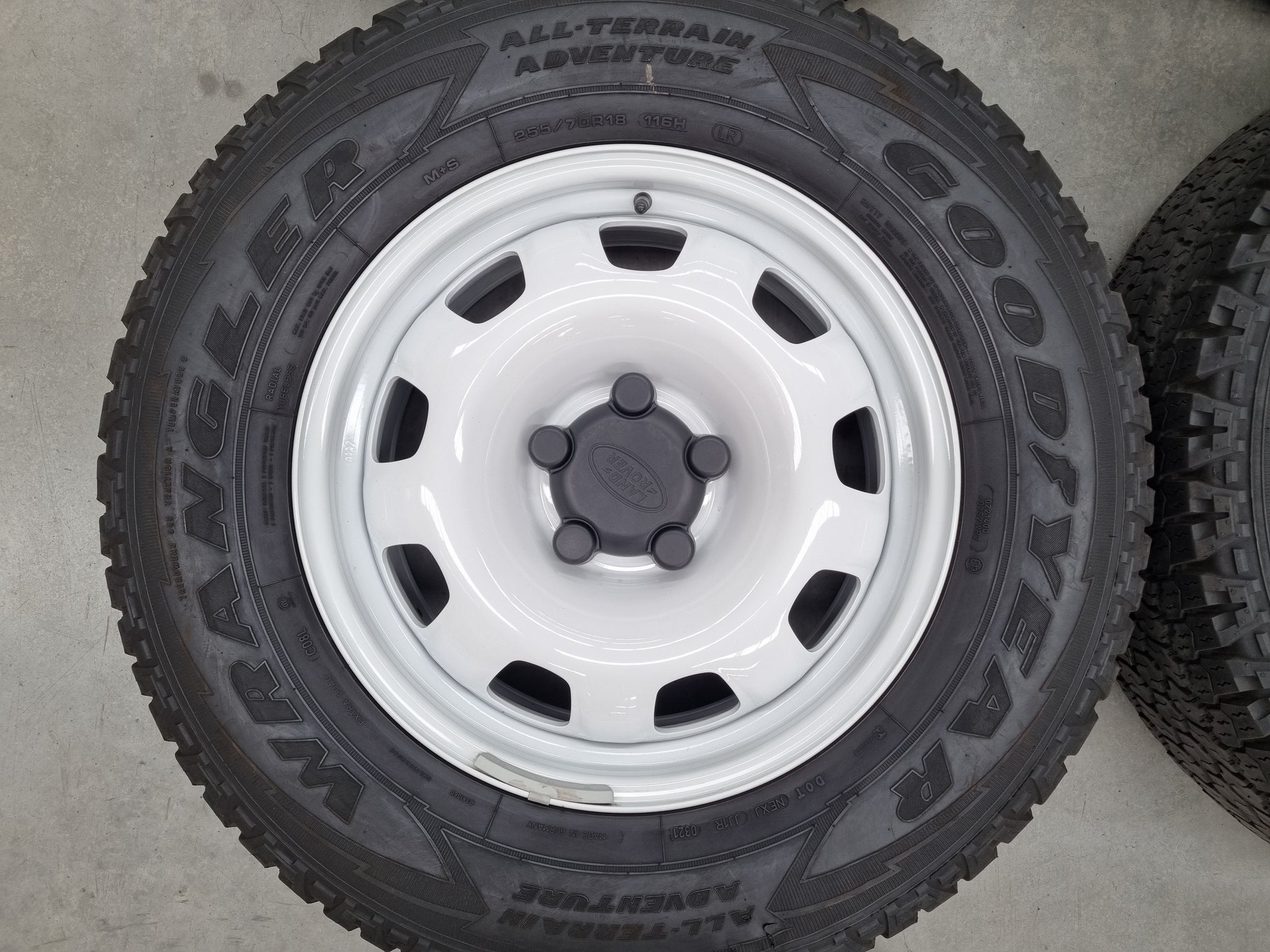 Load image into Gallery viewer, Genuine Land Rover Defender L663 Steel White 18 Inch Wheels and Tyres Set of 5
