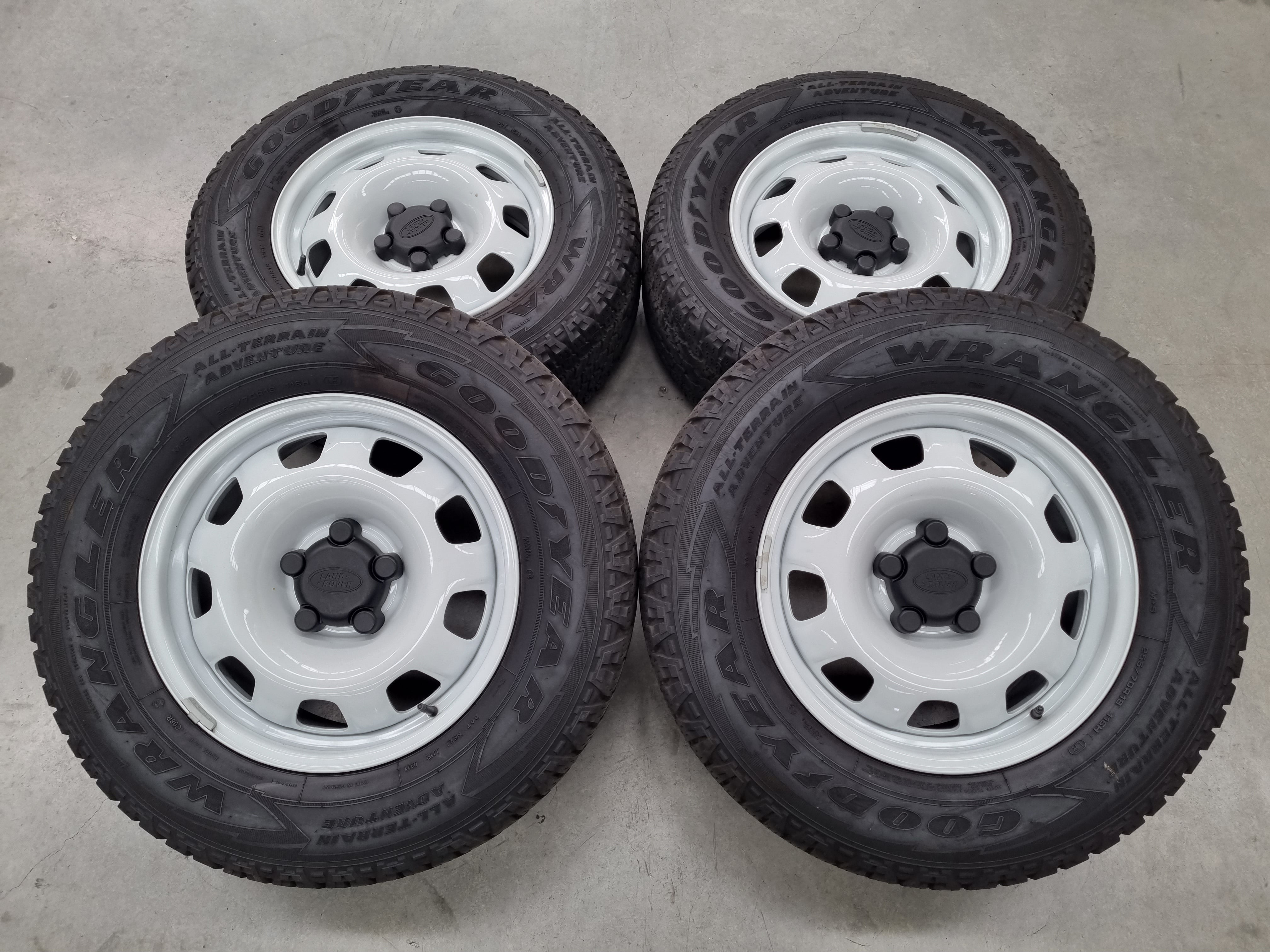 Land Rover Defender White Rims Genuine Land Rover Defender L663 Steel White 18 Inch Wheels and Tyres ...