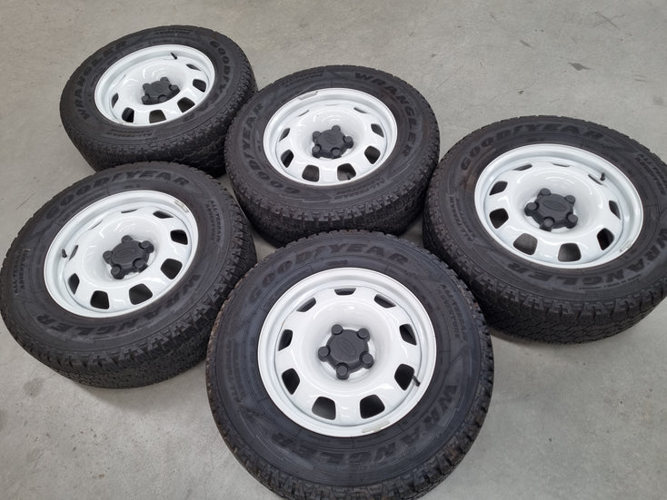 Load image into Gallery viewer, Genuine Land Rover Defender L663 Steel White 18 Inch Wheels and Tyres Set of 5