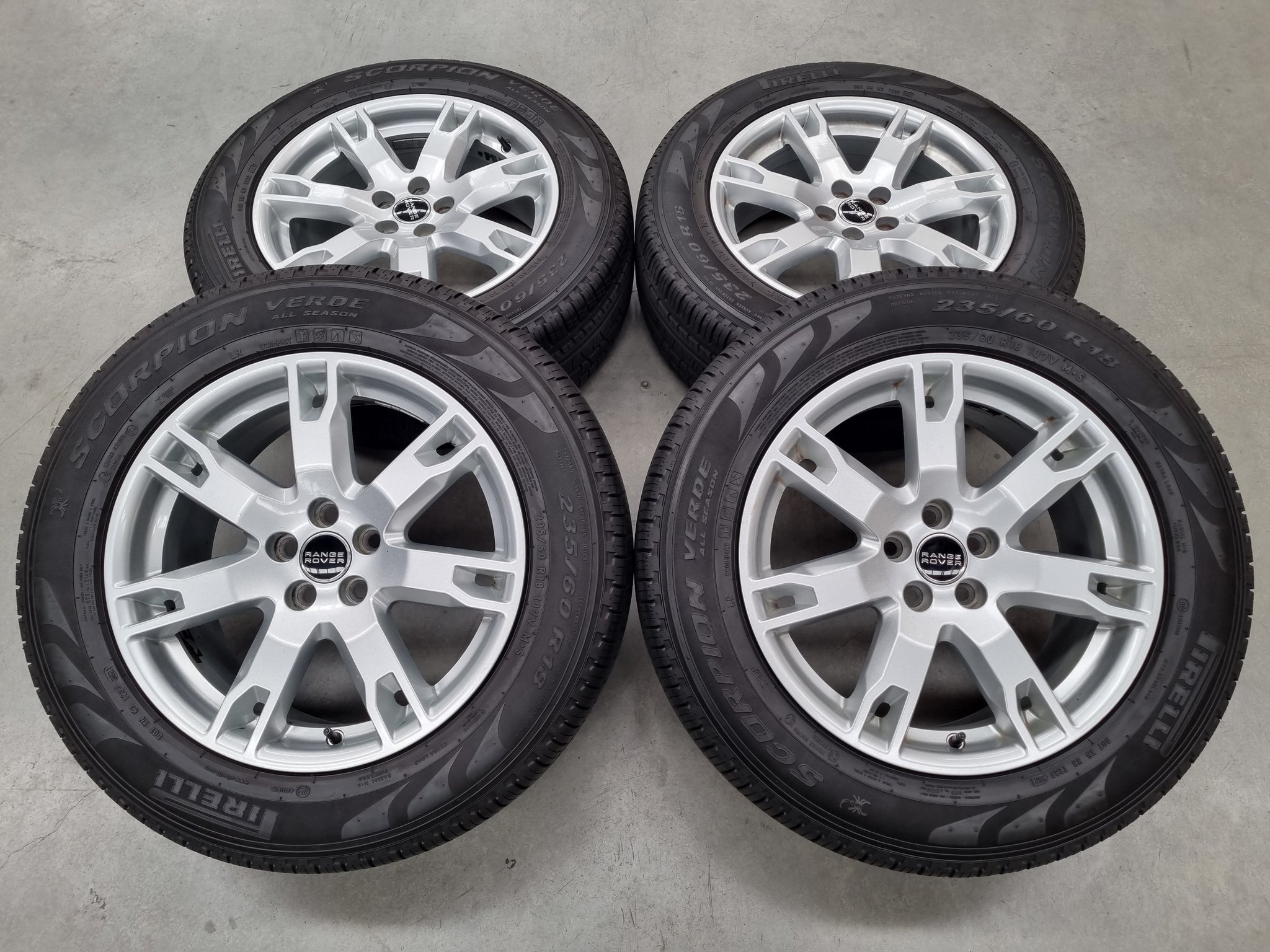Range Rover Evoque Wheel Rims Genuine Range Rover Evoque BJ32 18 Inch Wheels and Tyres Set of 4 ...