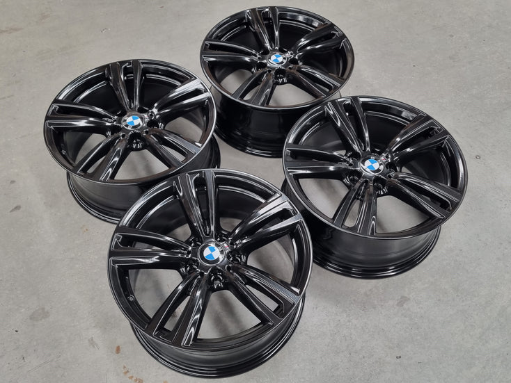 Load image into Gallery viewer, Genuine BMW 3 Series F30 F31 Style 442M Black 19 Inch Wheels Set of 4