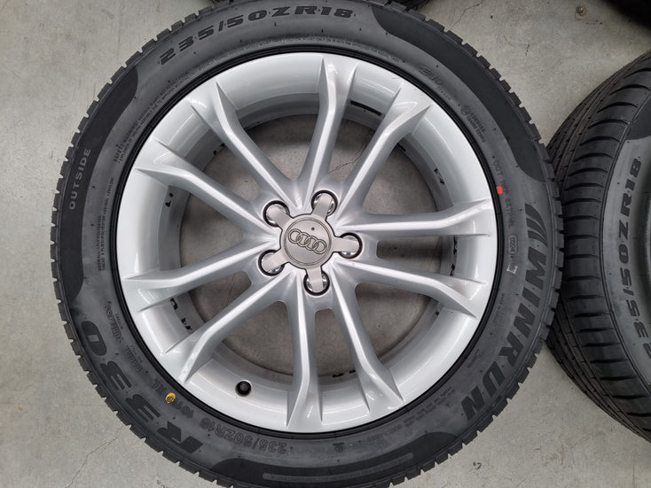 Load image into Gallery viewer, Genuine AUDI Q3 18 Inch Silver Wheels and Tyres Set of 4