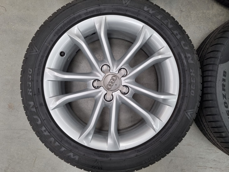 Load image into Gallery viewer, Genuine AUDI Q3 18 Inch Silver Wheels and Tyres Set of 4