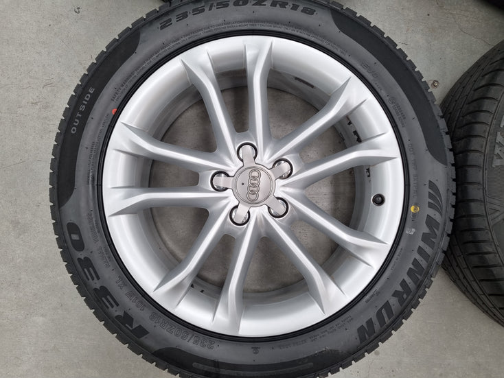 Load image into Gallery viewer, Genuine AUDI Q3 18 Inch Silver Wheels and Tyres Set of 4