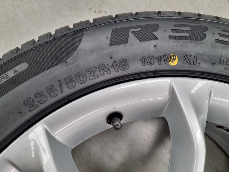 Load image into Gallery viewer, Genuine AUDI Q3 18 Inch Silver Wheels and Tyres Set of 4
