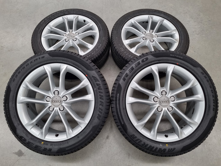 Load image into Gallery viewer, Genuine AUDI Q3 18 Inch Silver Wheels and Tyres Set of 4