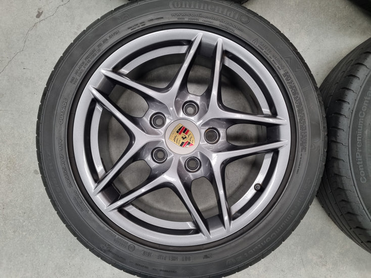 Load image into Gallery viewer, Genuine Porsche 987 Boxster 17 Inch Wheels and Tyres Set of 4