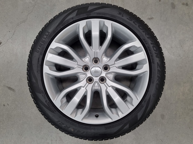 Load image into Gallery viewer, Genuine Range Rover Sport 21 Inch DK62 Silver Wheel and Tyre Single