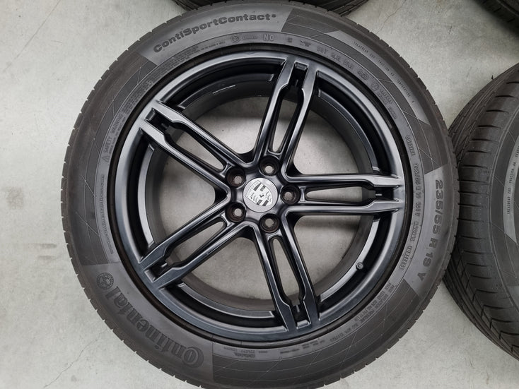 Load image into Gallery viewer, Genuine Porsche Macan S 19 Inch Black Wheels and Tyres Set of 4