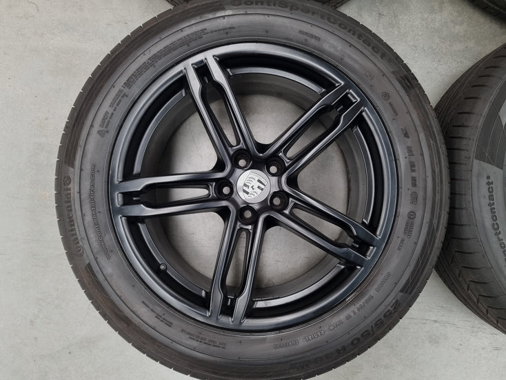 Load image into Gallery viewer, Genuine Porsche Macan S 19 Inch Black Wheels and Tyres Set of 4