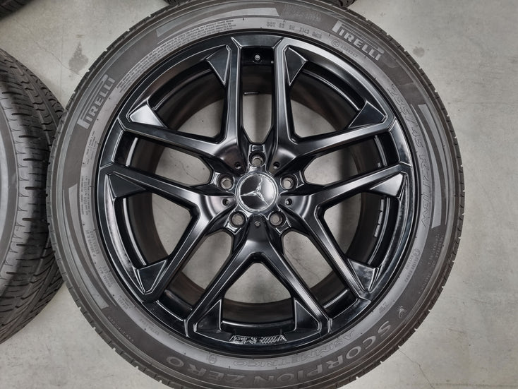 Load image into Gallery viewer, Genuine Mercedes Benz AMG G63 21 Inch Black Wheels and Tyres Set of 4