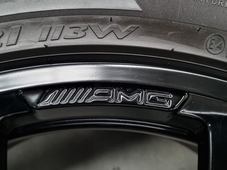 Load image into Gallery viewer, Genuine Mercedes Benz AMG G63 21 Inch Black Wheels and Tyres Set of 4