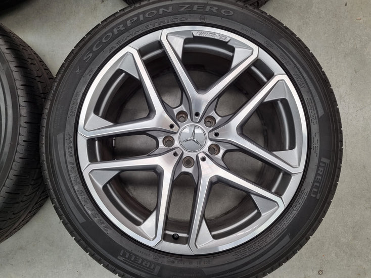 Load image into Gallery viewer, Genuine Mercedes Benz AMG G63 21 Inch Grey Wheels and Tyres Set of 4