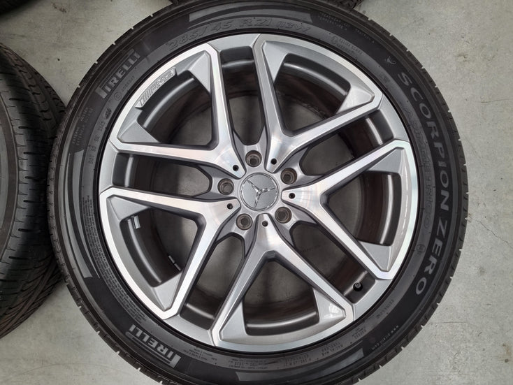 Load image into Gallery viewer, Genuine Mercedes Benz AMG G63 21 Inch Grey Wheels and Tyres Set of 4