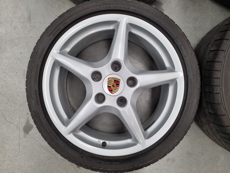Load image into Gallery viewer, Genuine Porsche 911 997 Carrera 18 Inch Wheels and Tyres Set of 4