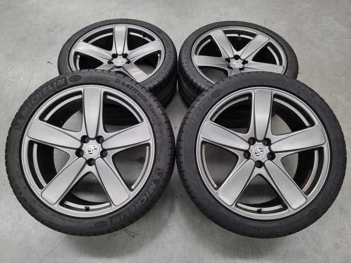 Genuine Porsche Macan Classic 21 Inch Satin Grey Wheels and Tyres Set of 4